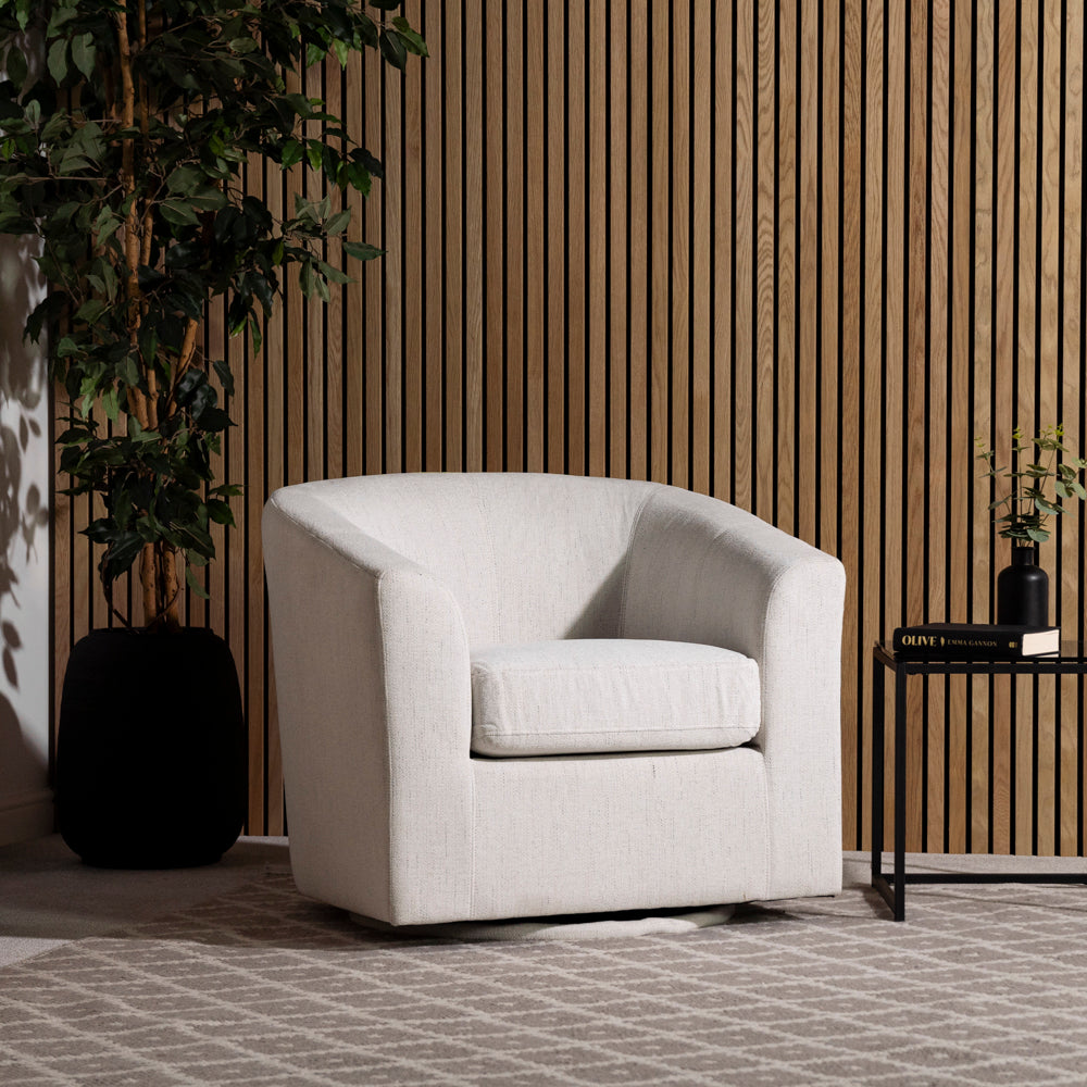 【タイムセール】NEIGHBORHOOD NHHX Swivel Chair Dahlia Swivel Chair Natural | 360° Swivel Tub Chair | FW Homestores