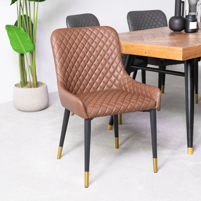 Sarah Tan Dining Chair Set Of 2