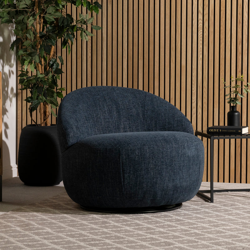 Abelia Swivel Chair — Blue