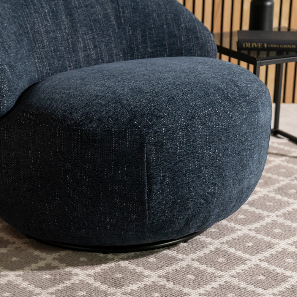 Abelia Swivel Chair — Blue