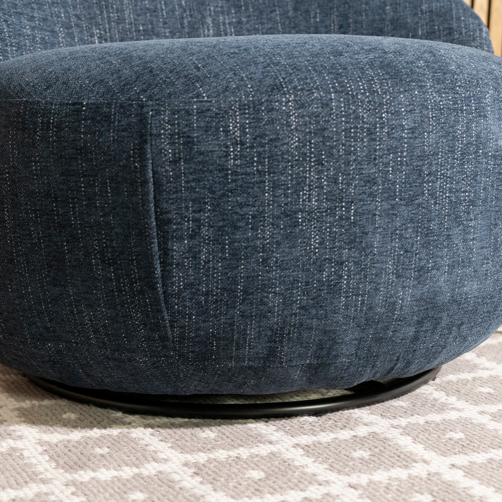 Abelia Swivel Chair — Blue