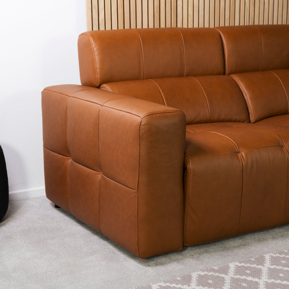 Palermo 2 Seater Leather Power Recliner Sofa