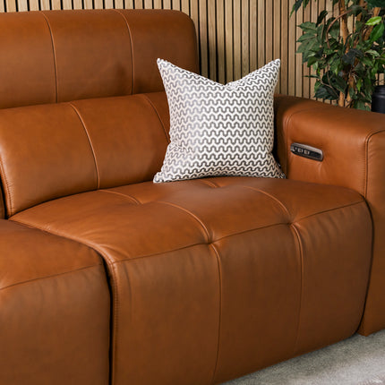 Palermo 3 Seater Leather Power Recliner Sofa