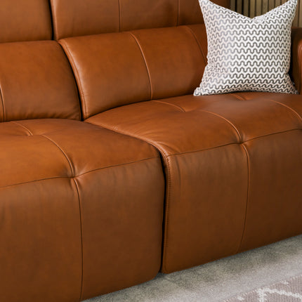 Palermo 3 Seater Leather Power Recliner Sofa