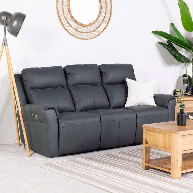 Chievo Leather 3 Seater Power Recliner Sofa