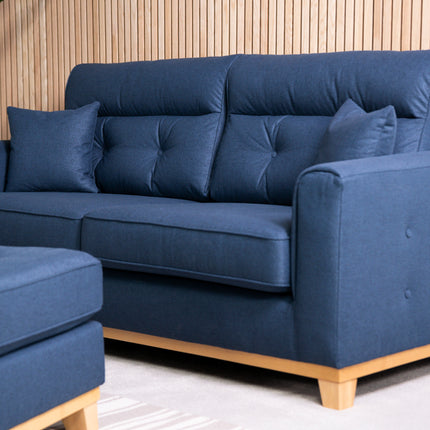 Cortina Blue 3 Seater Sofa