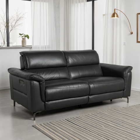 Kaylen 3 Seater Leather Recliner Sofa
