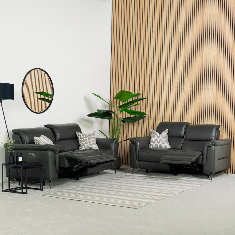 Kaylen 3 Seater Leather Recliner Sofa