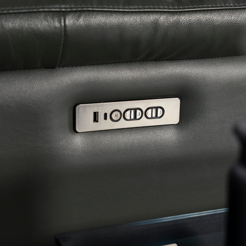 Kaylen 3 Seater Leather Recliner Sofa