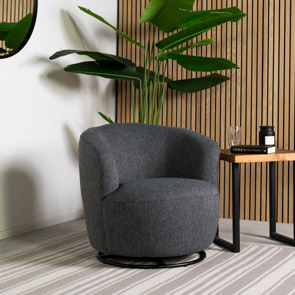 Adelaide Dark Grey Swivel Chair