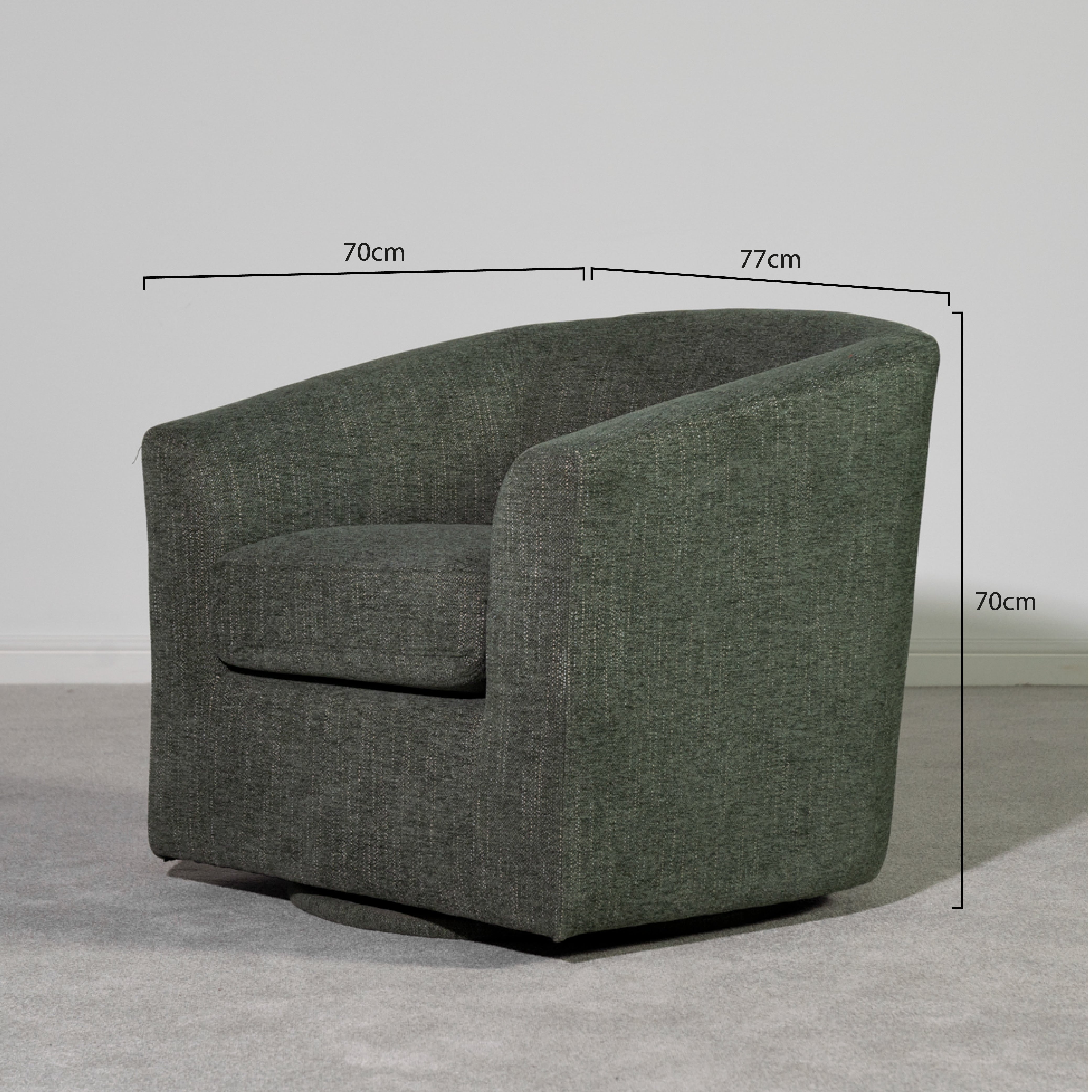 Dahlia Swivel Chair — Green