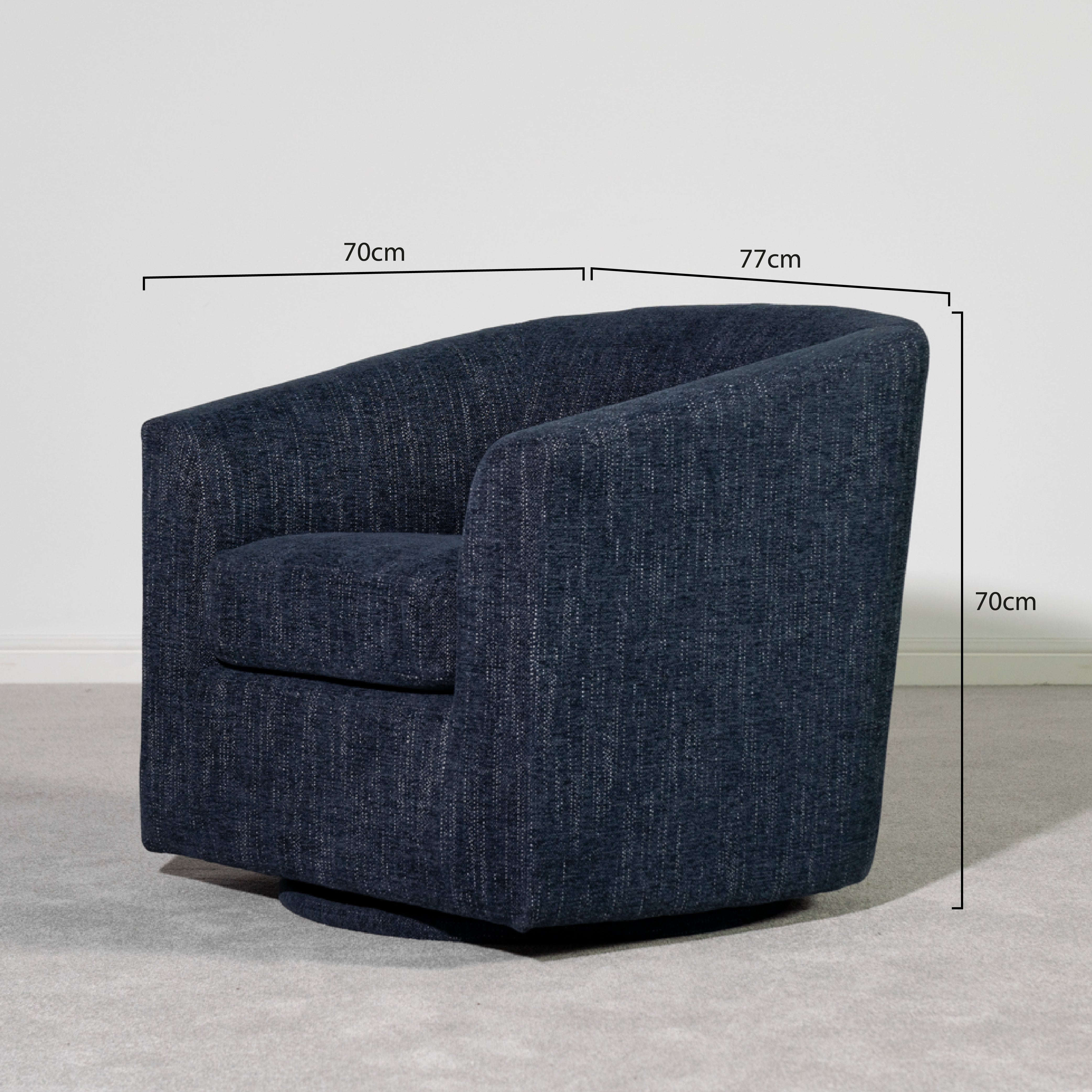 Dahlia Swivel Chair — Blue