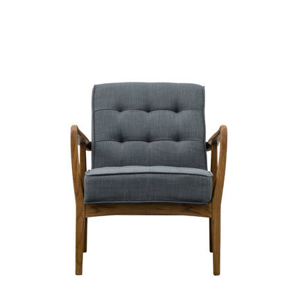 Riviera Dark Grey Linen Armchair