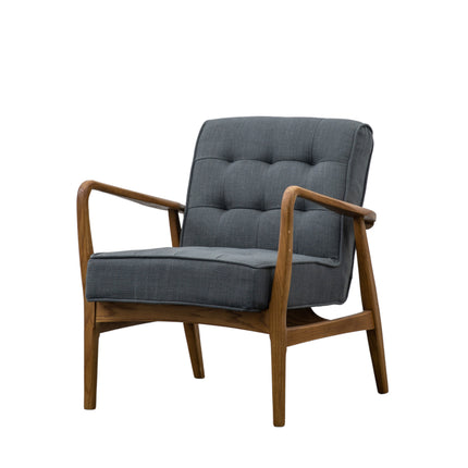 Riviera Dark Grey Linen Armchair