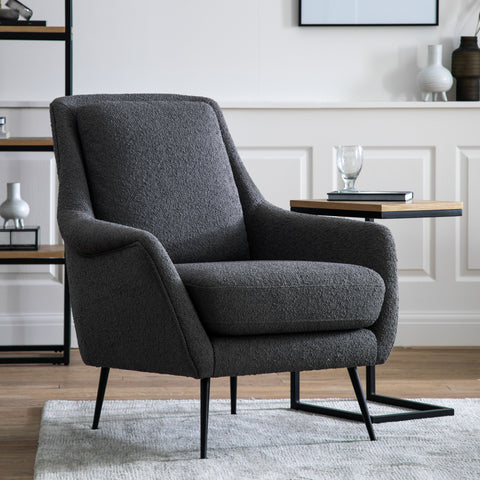 Harrington Dark Grey Armchair