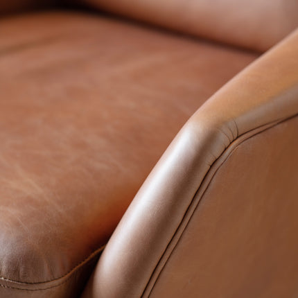 Harrington Brown Leather Armchair