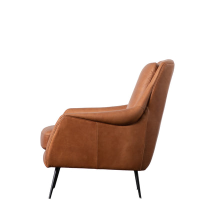 Harrington Brown Leather Armchair