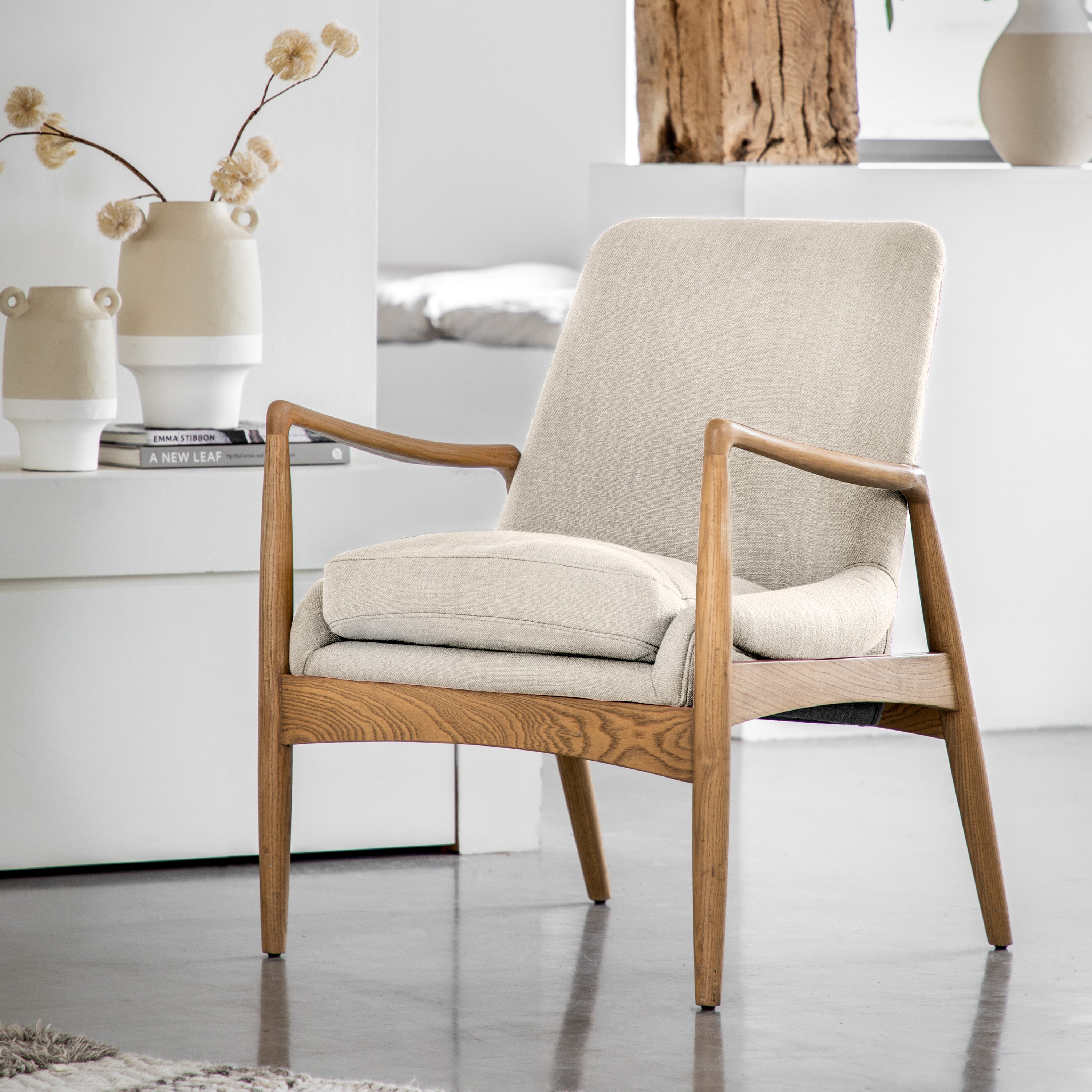 Venezia Natural Linen Armchair