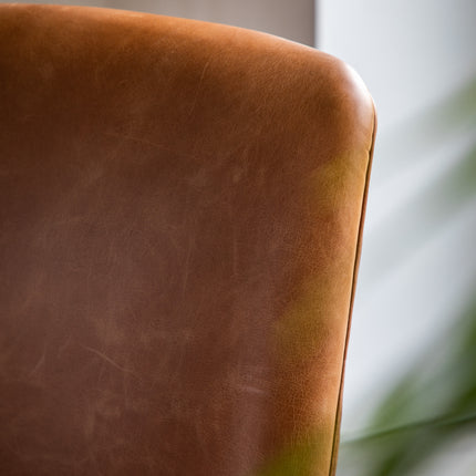 Venezia Brown Leather Armchair