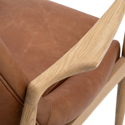 Venezia Brown Leather Armchair