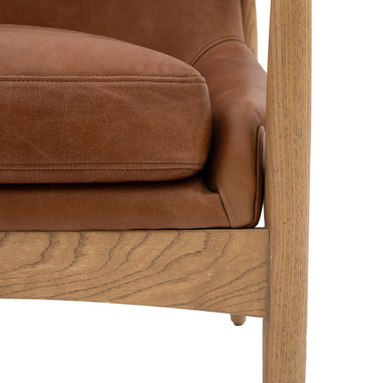 Venezia Brown Leather Armchair