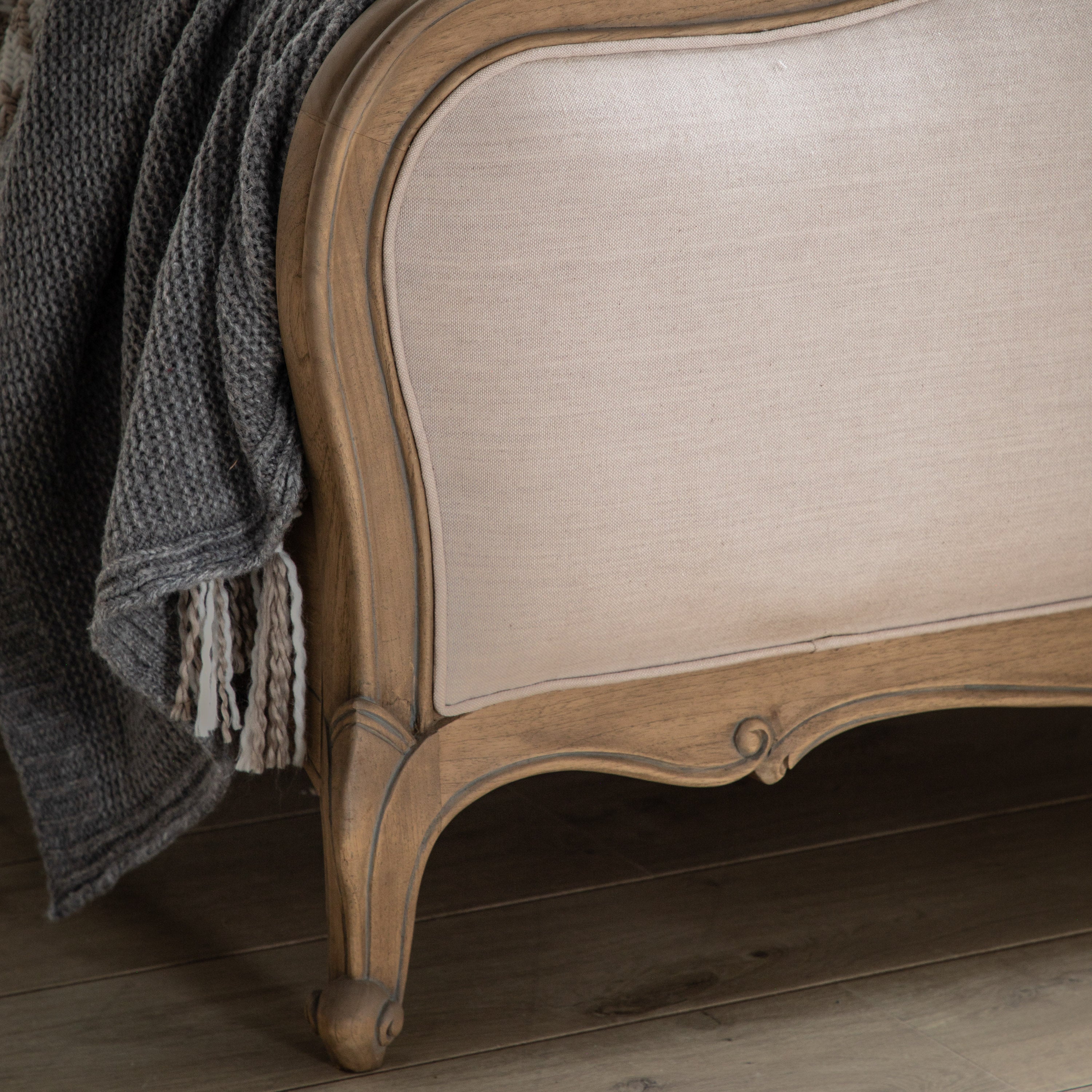 Montpellier Linen Upholstered King Bed Frame