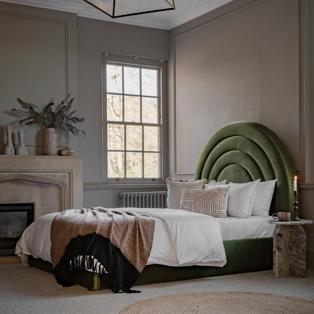 Arch King Size Olive Bedstead