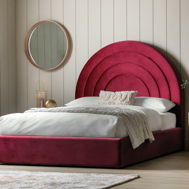 Arch King Size Red Bedstead