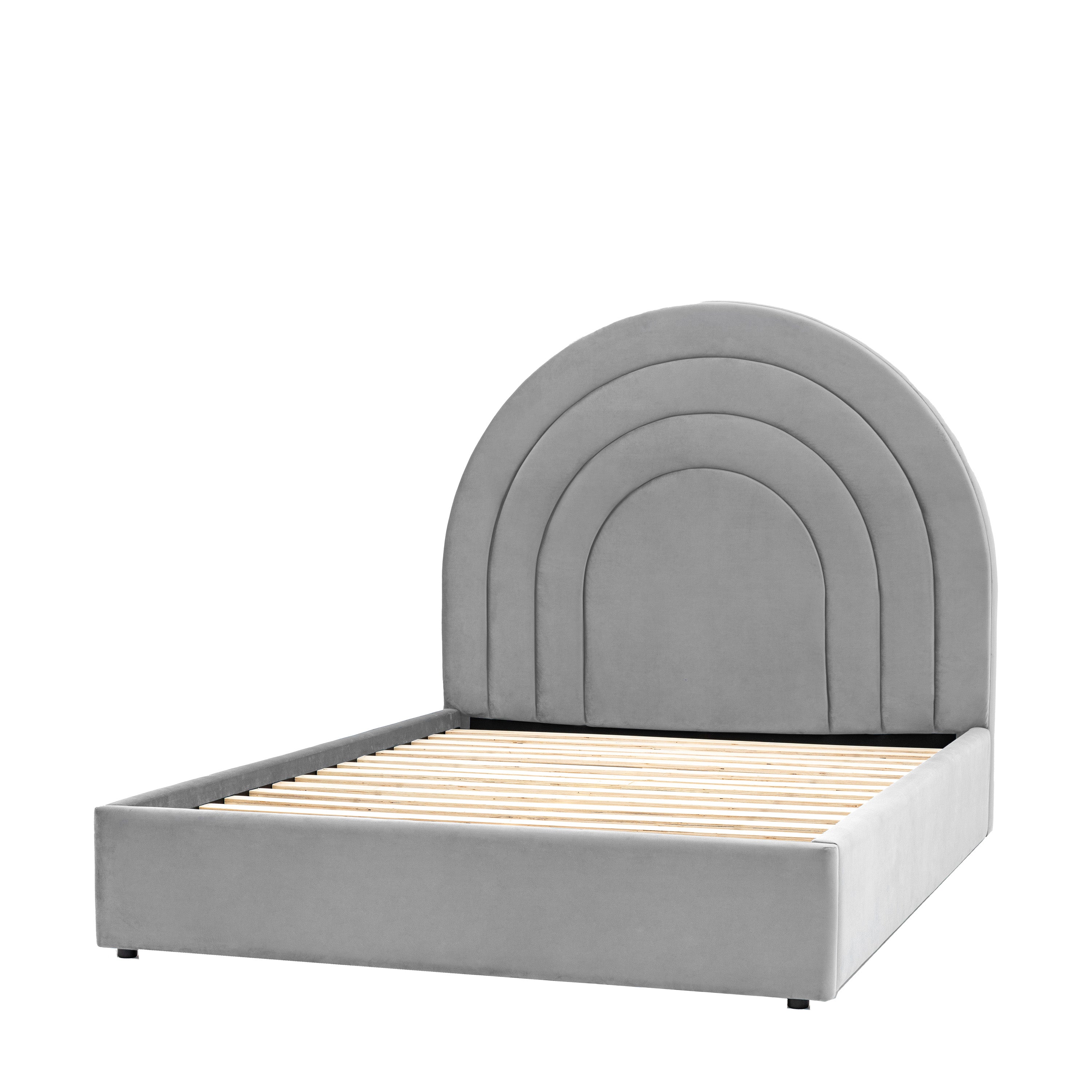 Arch King Size Grey Bedstead
