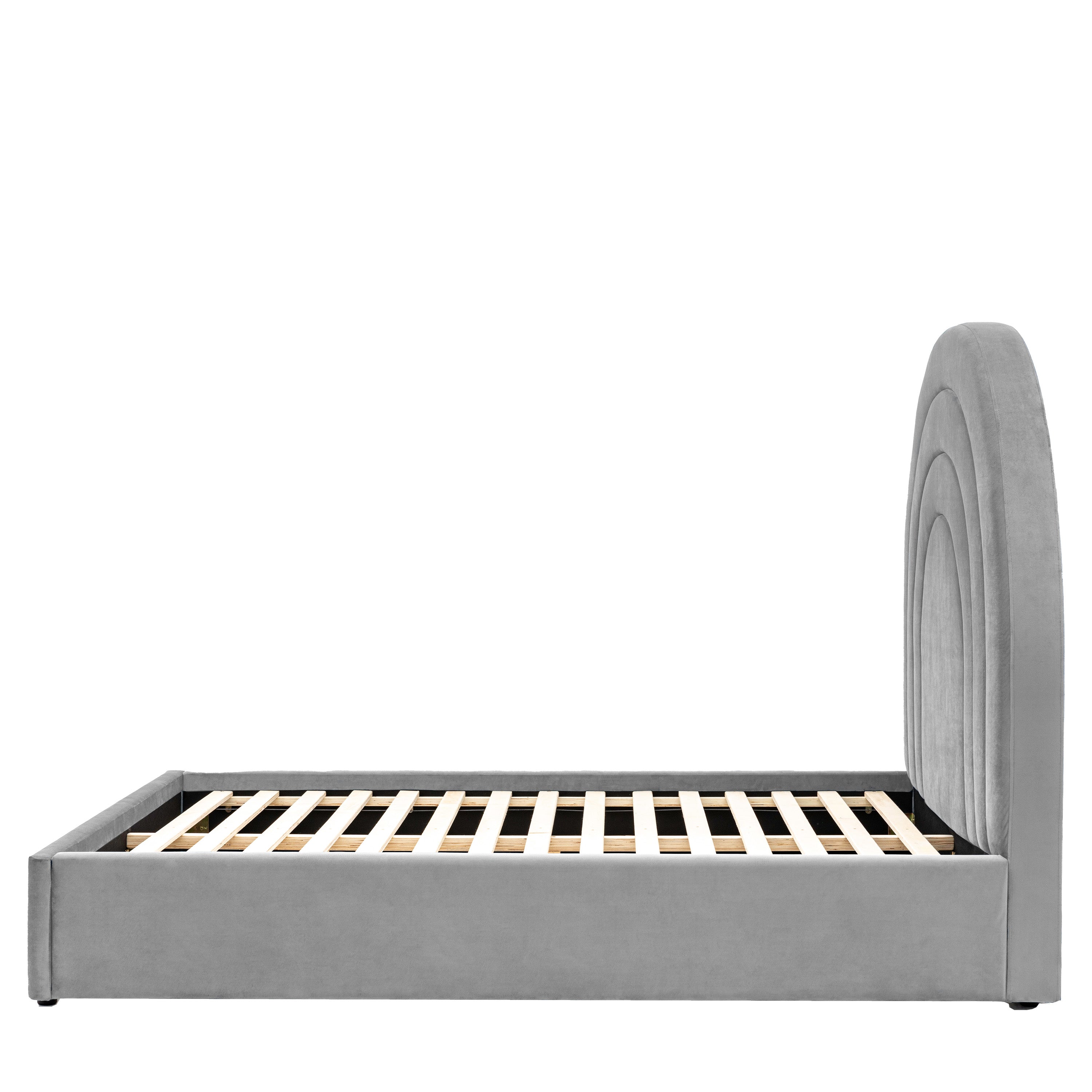 Arch King Size Grey Bedstead