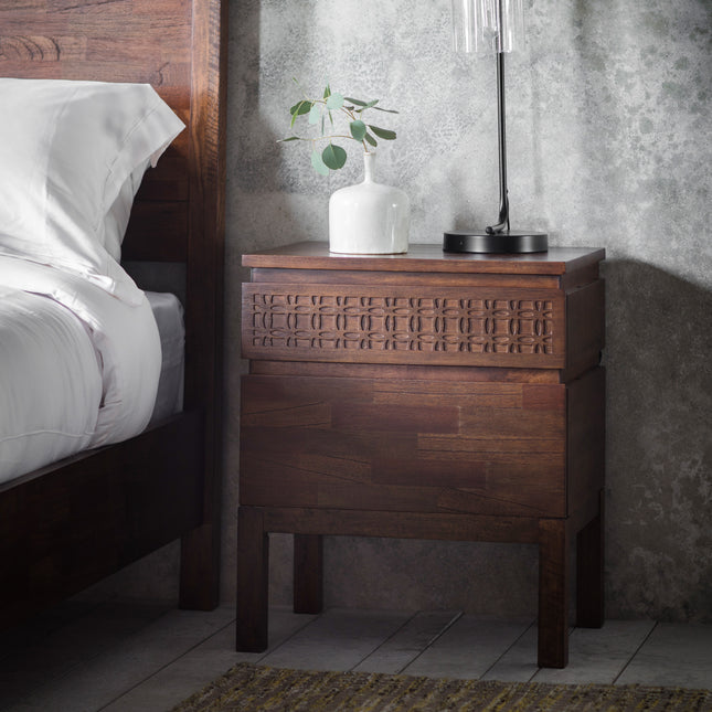 Serenity Brown 2 Drawer Bedside Chest