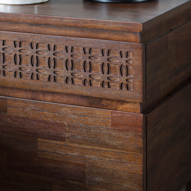 Serenity Brown 2 Drawer Bedside Chest