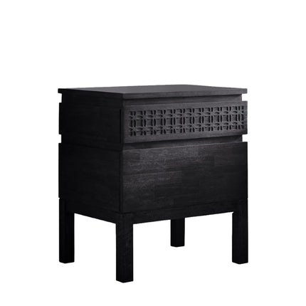 Serenity Black 2 Drawer Bedside Chest