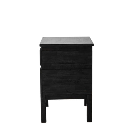 Serenity Black 2 Drawer Bedside Chest