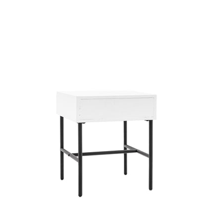 Kensley White 1 Drawer Bedside Table