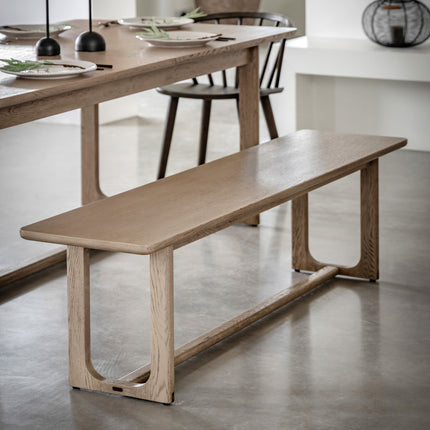 Langley Smoked Dining Bench