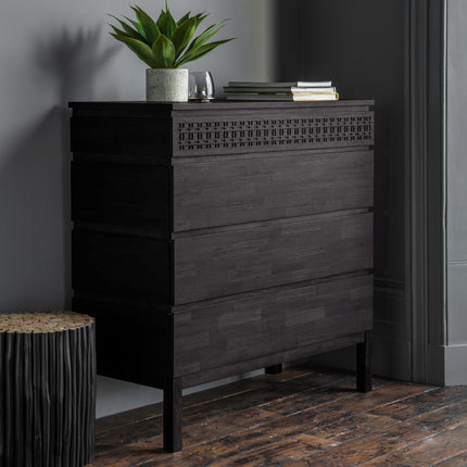 Serenity Black 4 Drawer Chest