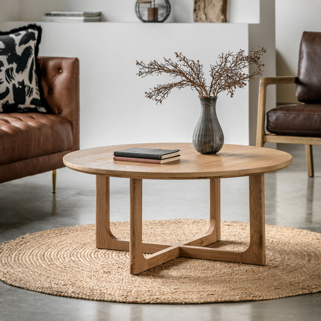 Langley Round Natural Coffee Table