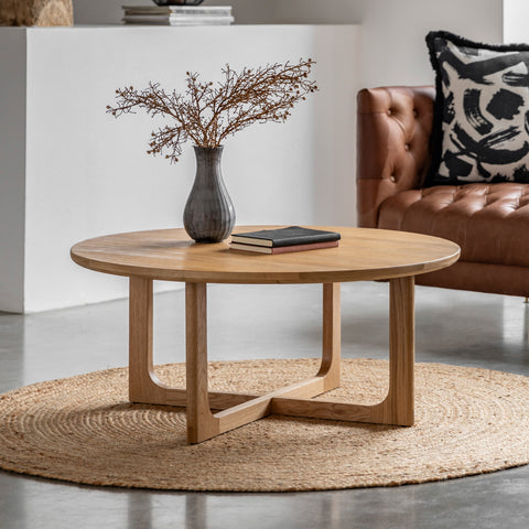 Langley Round Natural Coffee Table