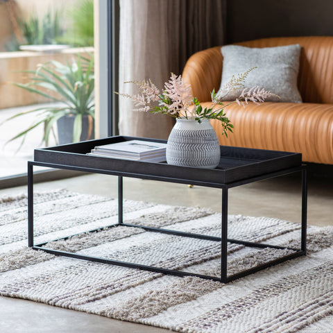 Caldwell Black Tray Coffee Table