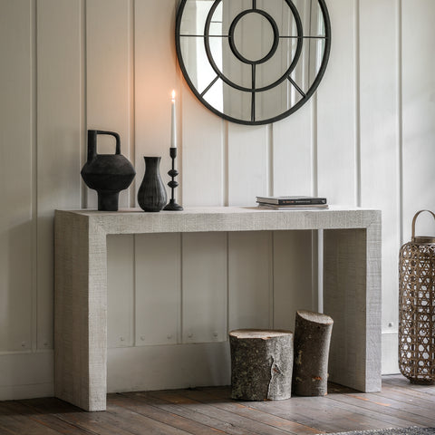 Dakota Whitewash Console Table