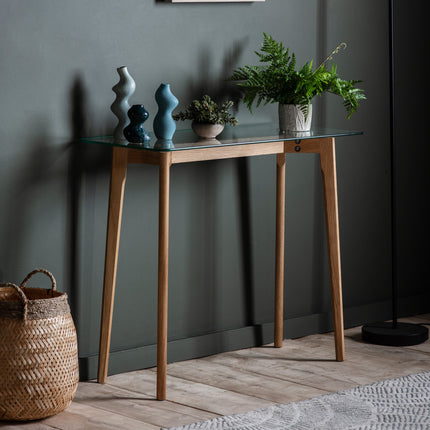 Langford Clear Console Table