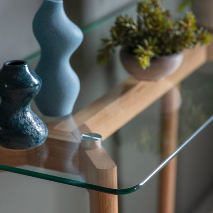 Langford Clear Console Table