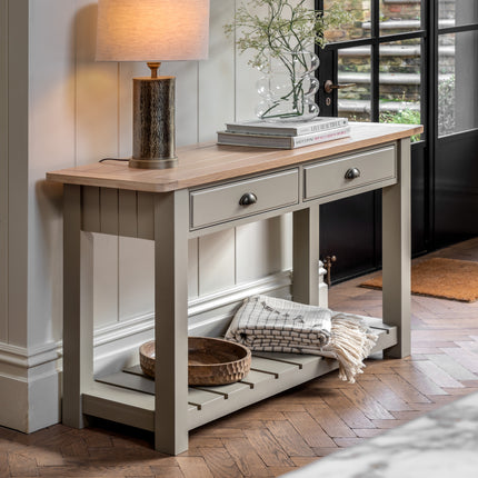 Huntington 2 Drawer Light Grey Console Table