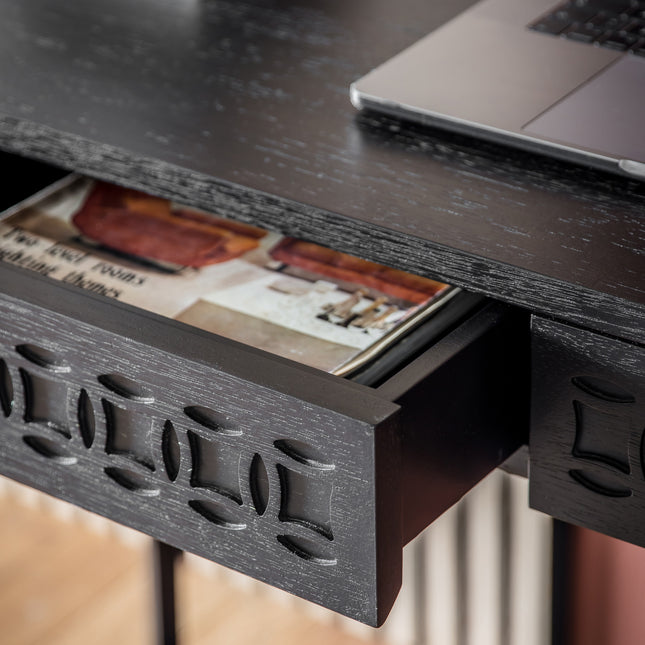 Serenity Black 2 Drawer Desk