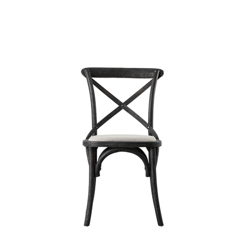 Terraza Black Linen Dining Chair Set Of 2