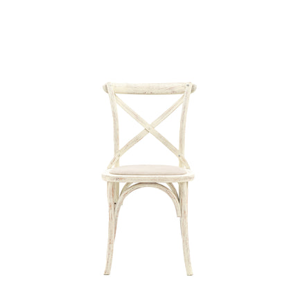 Terraza White Linen Dining Chair Set Of 2