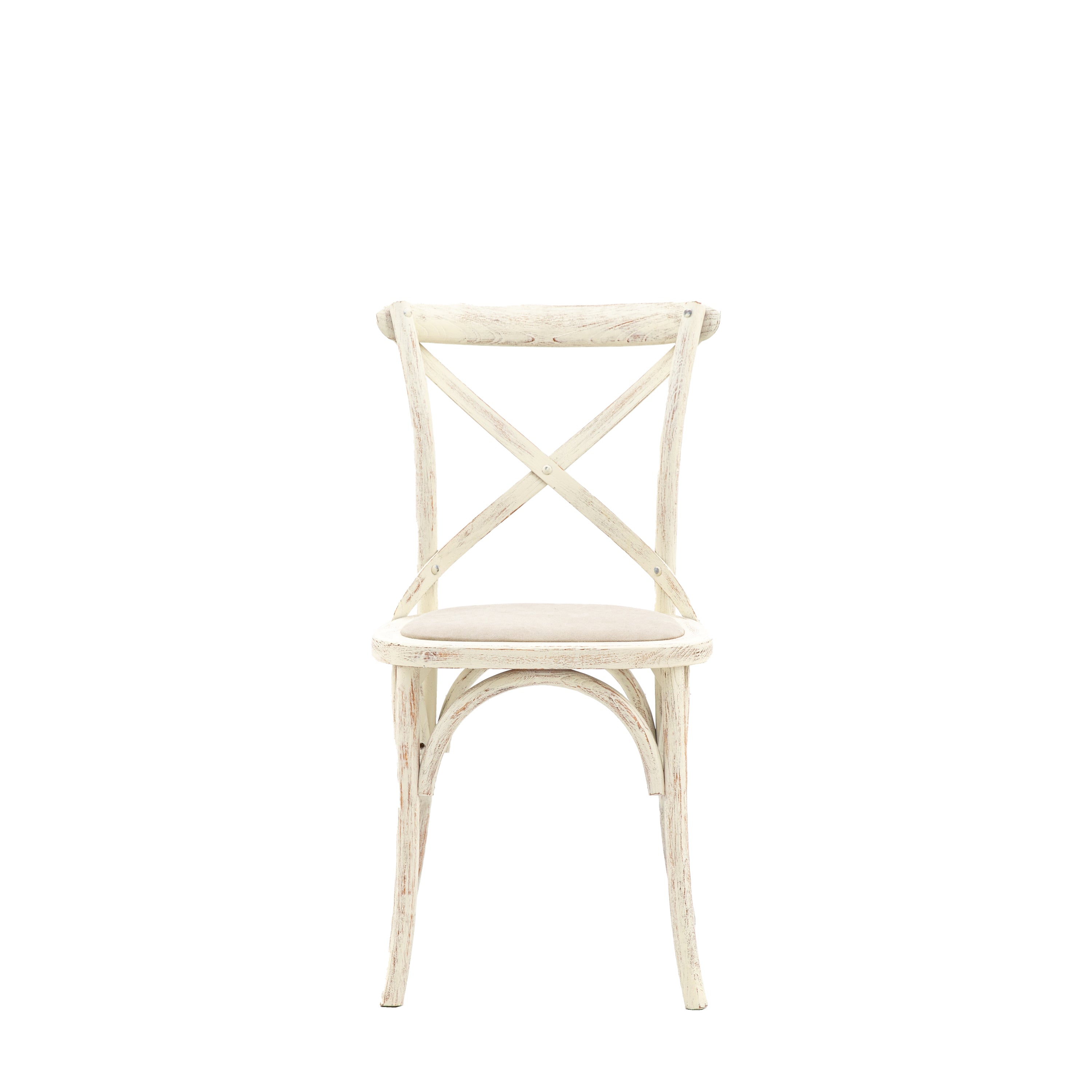 Terraza White Linen Dining Chair Set Of 2