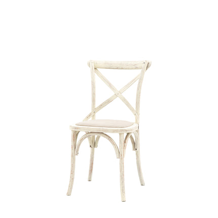 Terraza White Linen Dining Chair Set Of 2