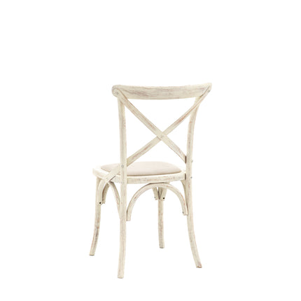 Terraza White Linen Dining Chair Set Of 2